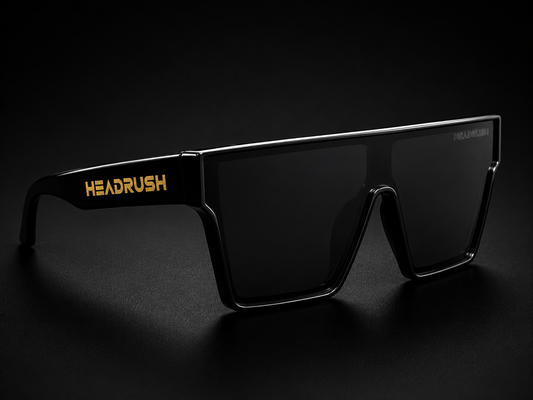 SH4DE × DJ Headrush Oversized Shield Sunglasses – Custom Foiled, Polarized